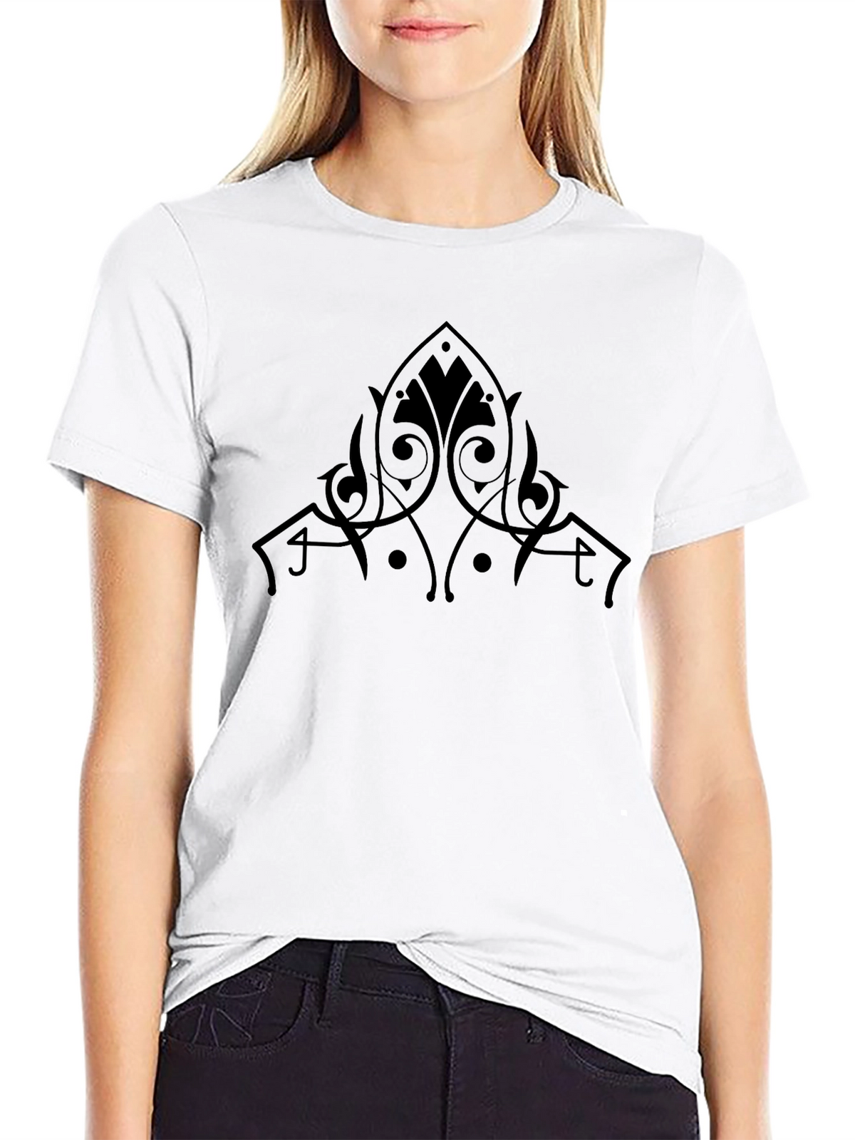 Elegant Tribal Black T-Shirt