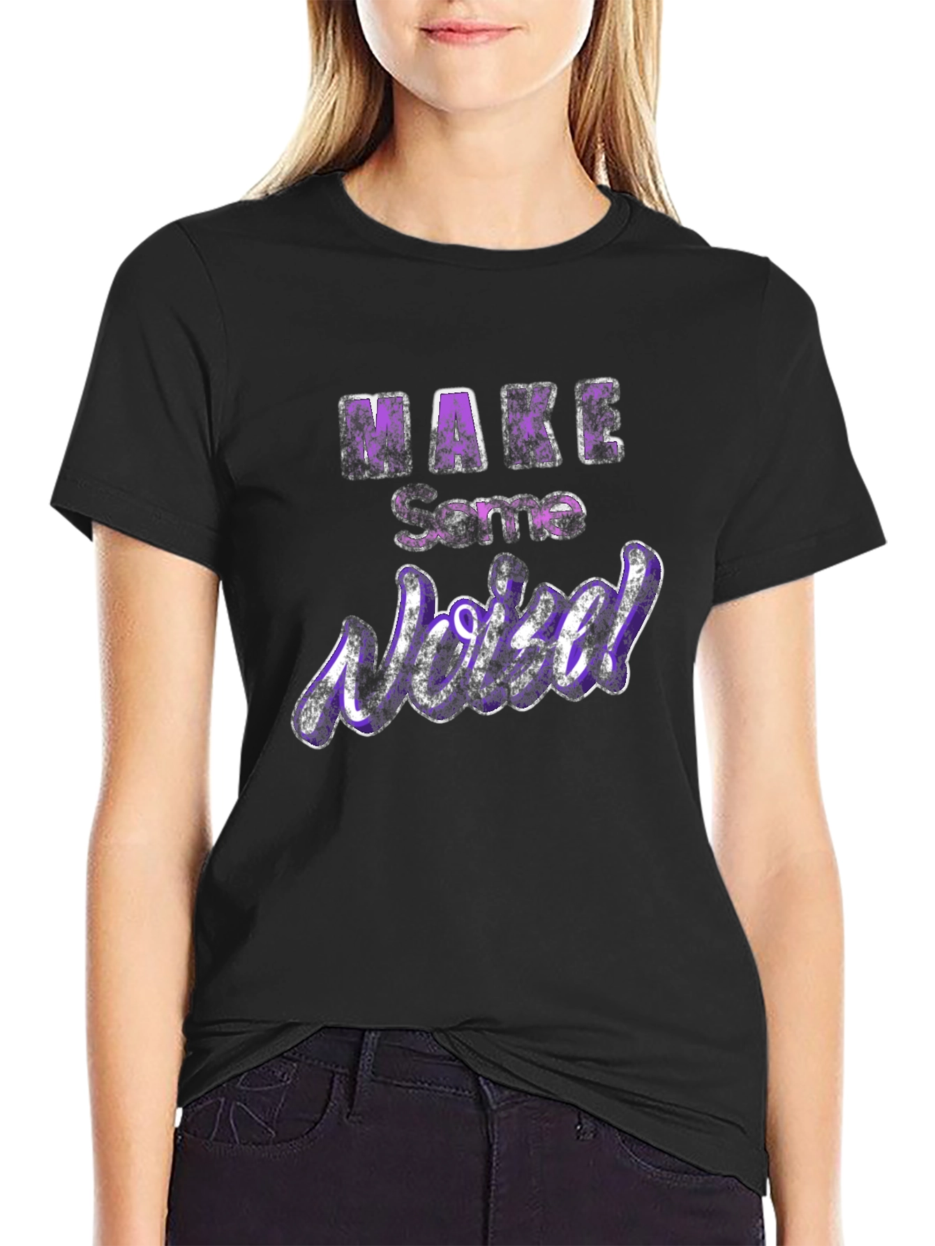 Make Some Noise Black Graphic Tee