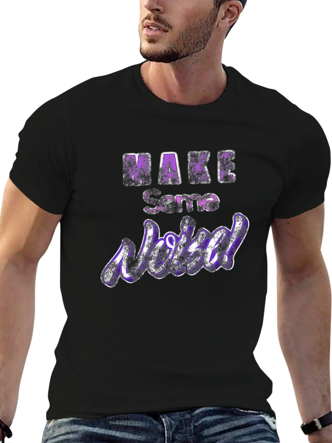 Make Some Noise Black Graphic Tee