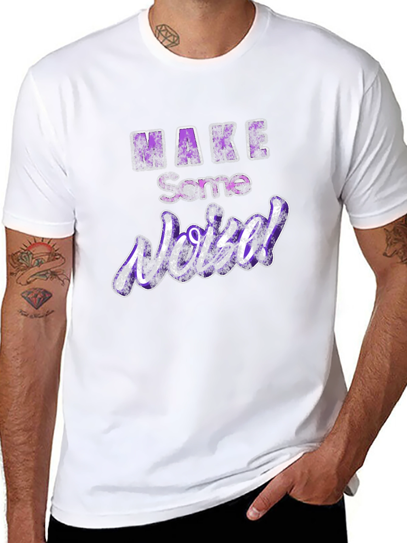 Make Some Noise Black Graphic Tee