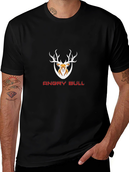 Angry Bull Graphic T-Shirt - Mens Black Tee