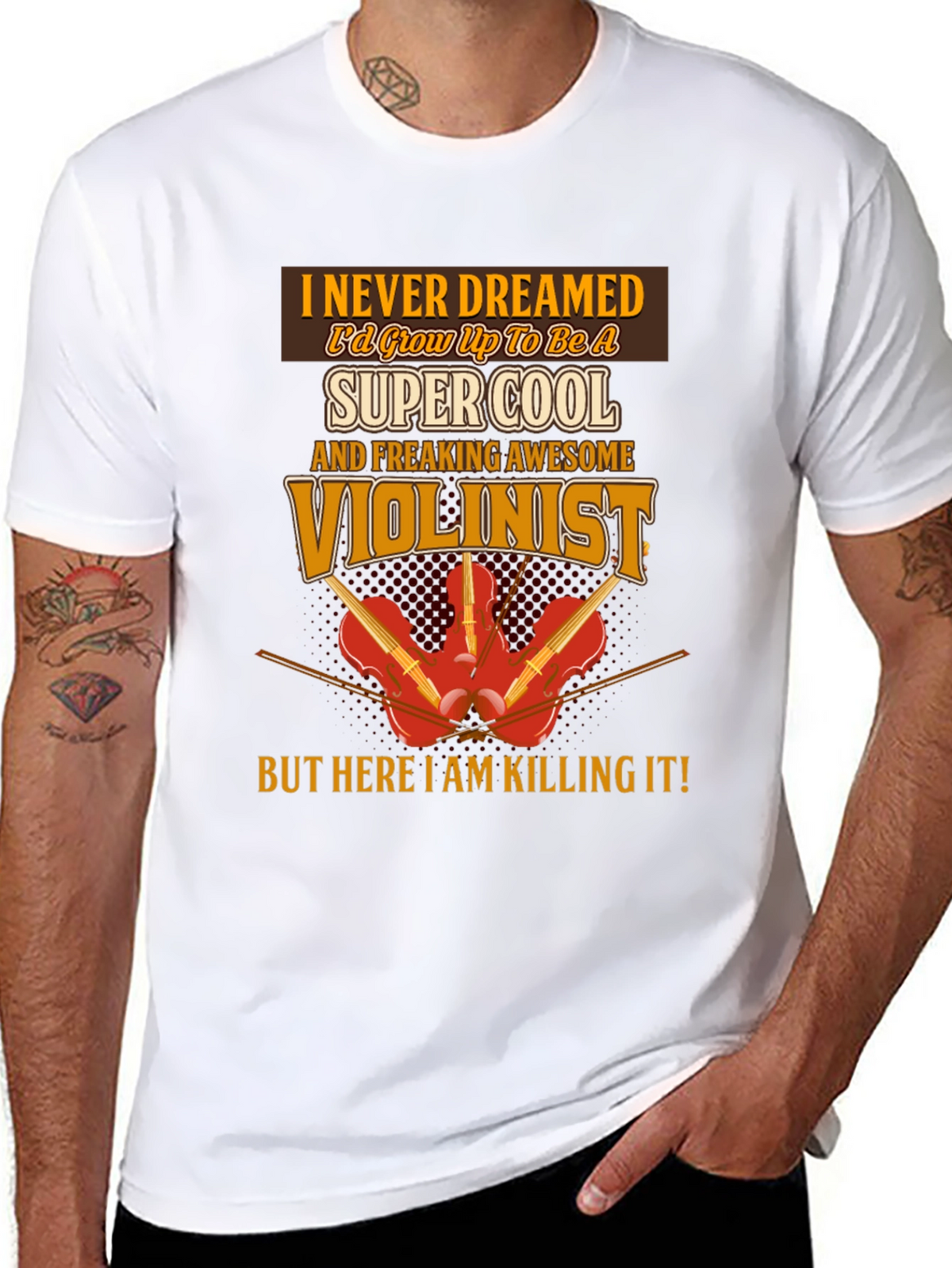 Cool Violinist T-Shirt: Musician Novelty Tee