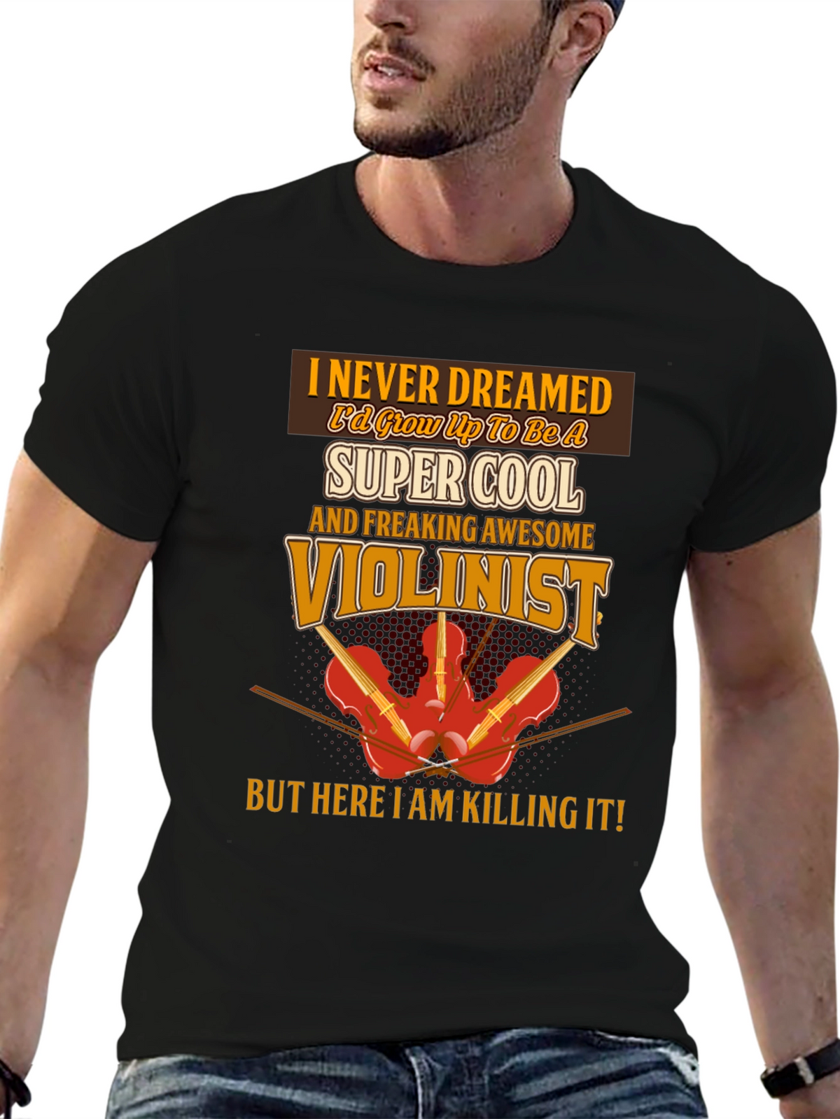 Cool Violinist T-Shirt: Musician Novelty Tee