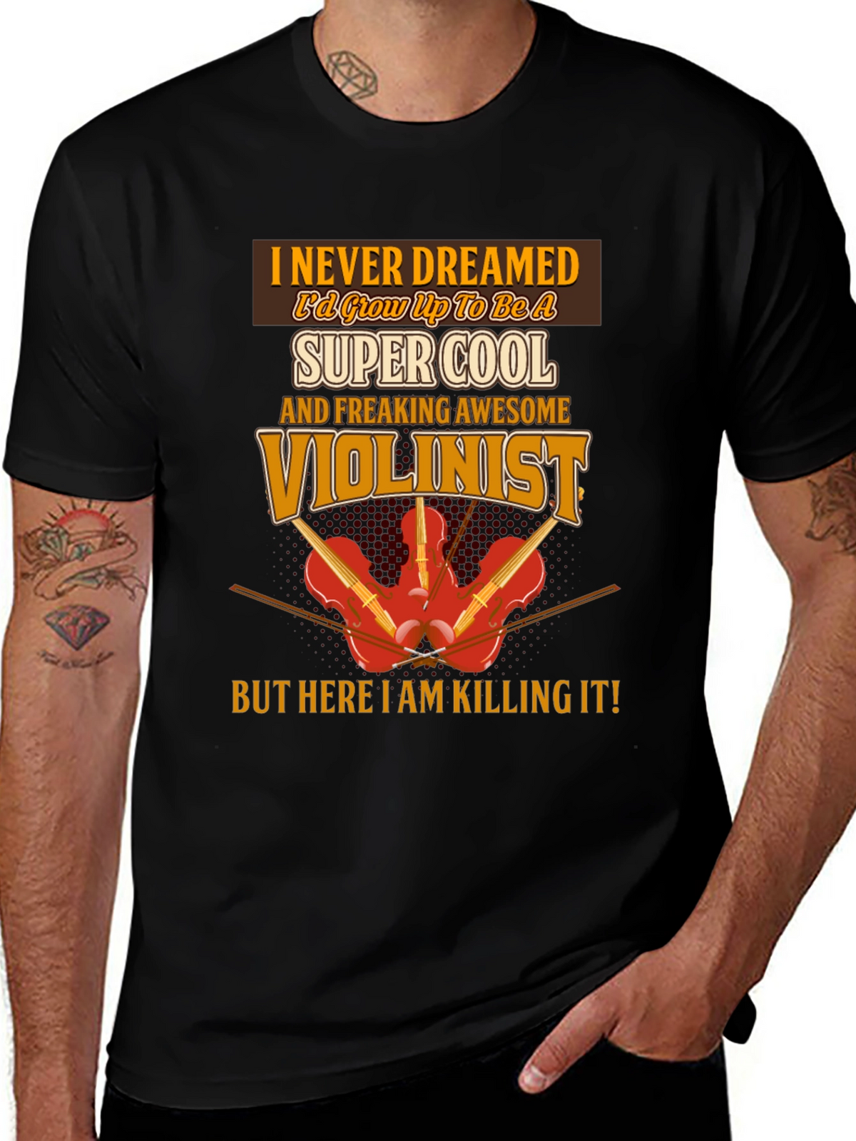 Cool Violinist T-Shirt: Musician Novelty Tee