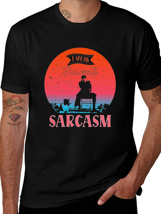 Fluent Sarcasm Graphic Tee - Black Humor T-Shirt