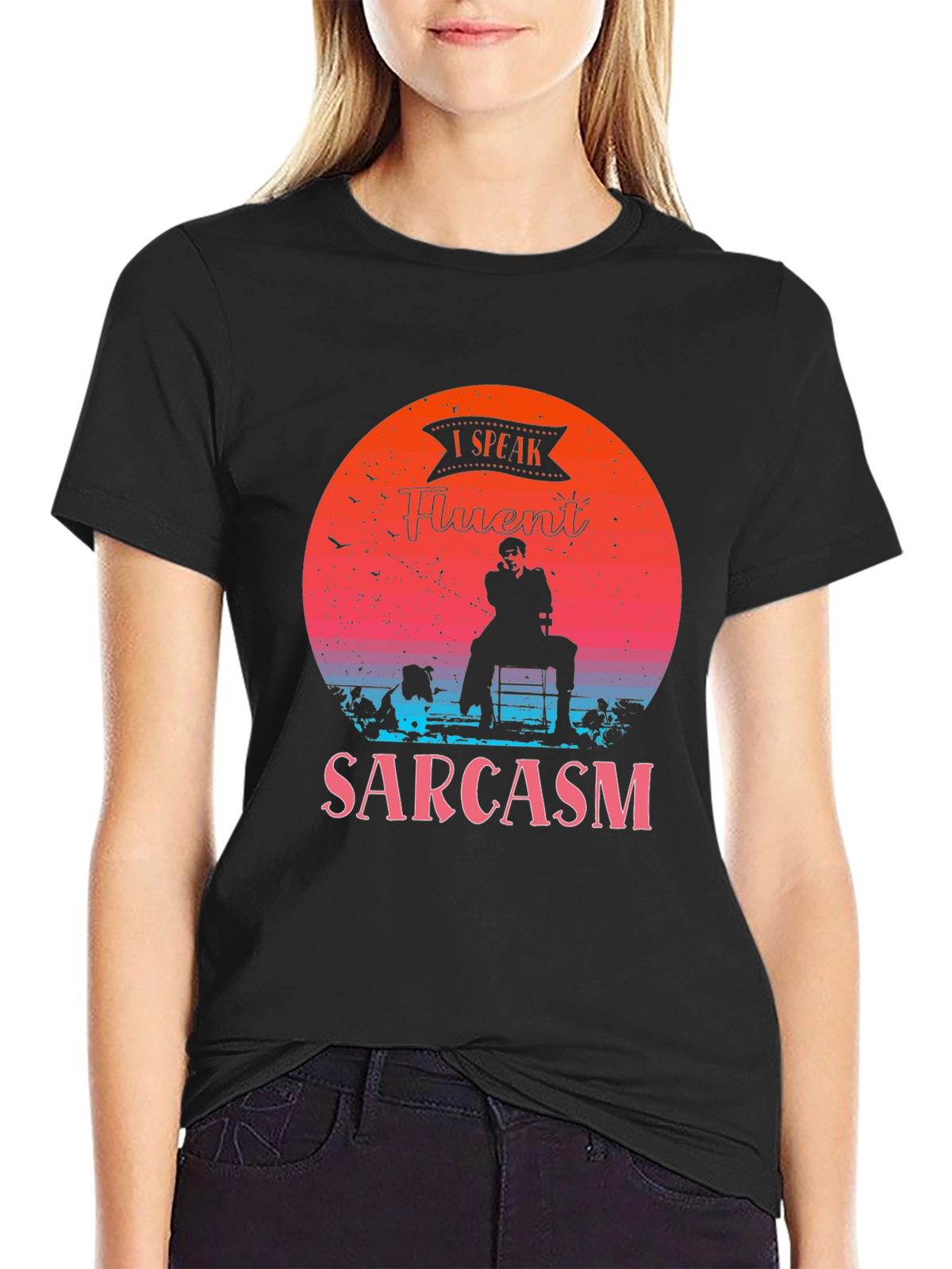 Fluent Sarcasm Graphic Tee - Black Humor T-Shirt