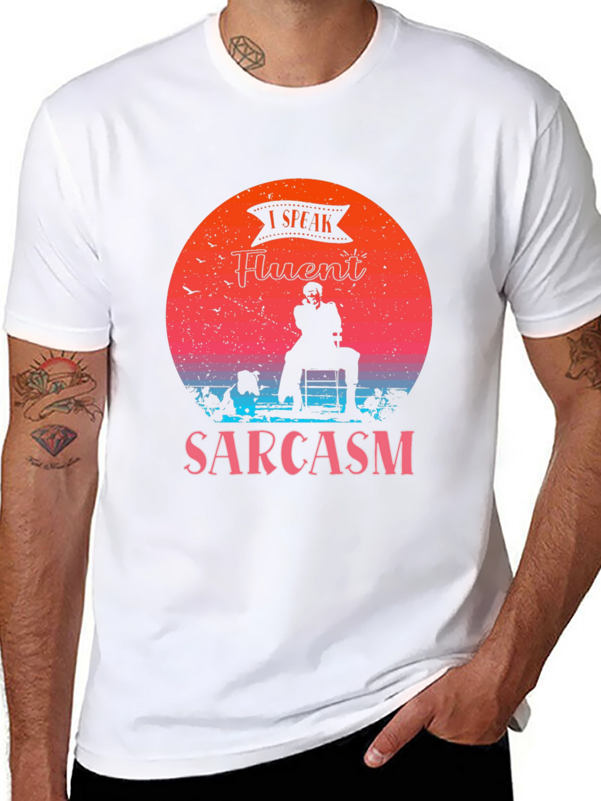 Fluent Sarcasm Graphic Tee - Black Humor T-Shirt
