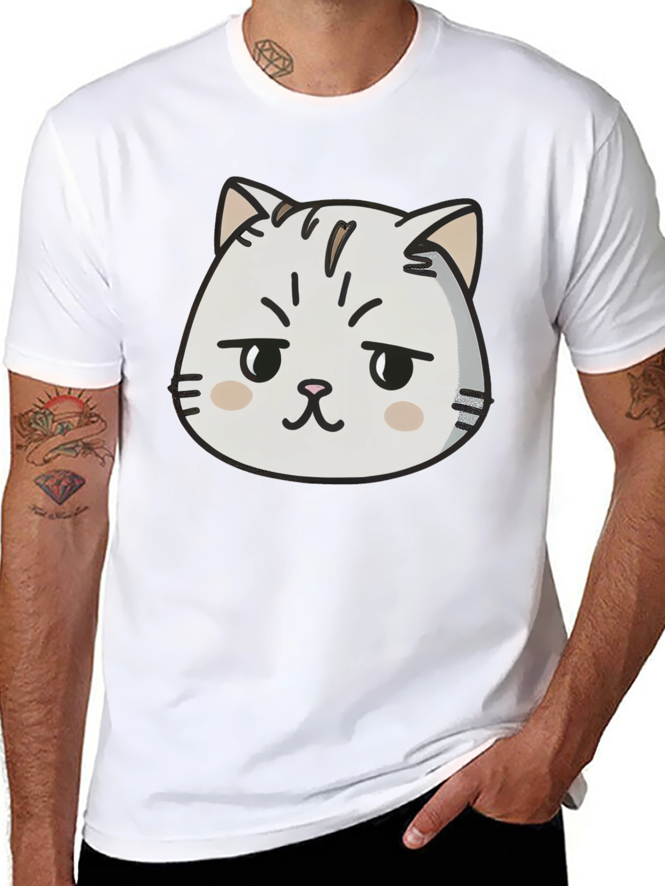 Grumpy Cat Graphic Tee - Mens Black T-Shirt