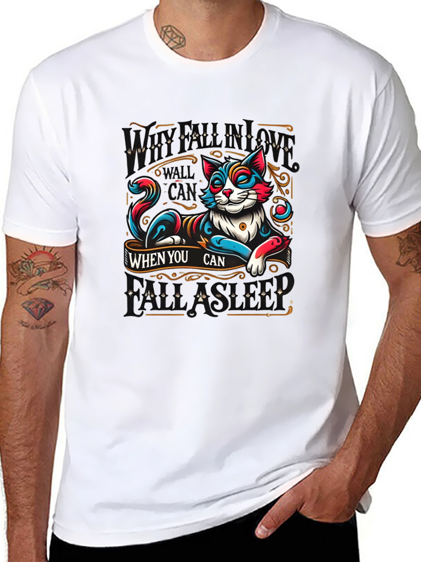 Chill Cat Graphic T-Shirt - Relax When You Can