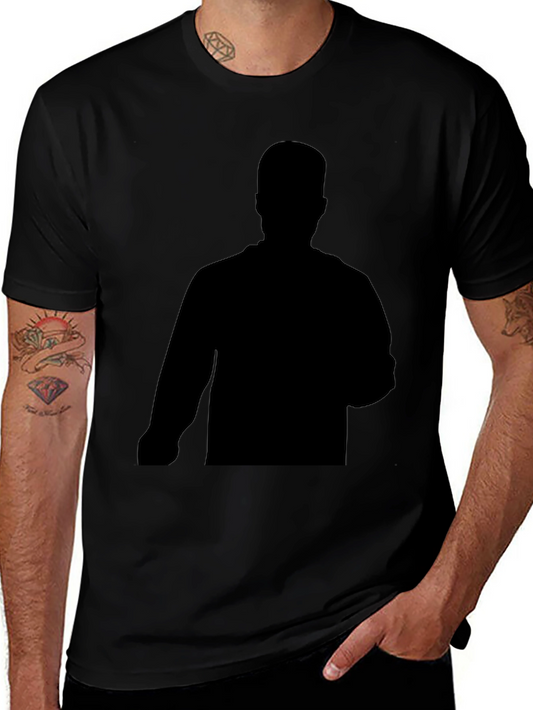 Mens Graphic T-Shirt - Black Silhouette Design