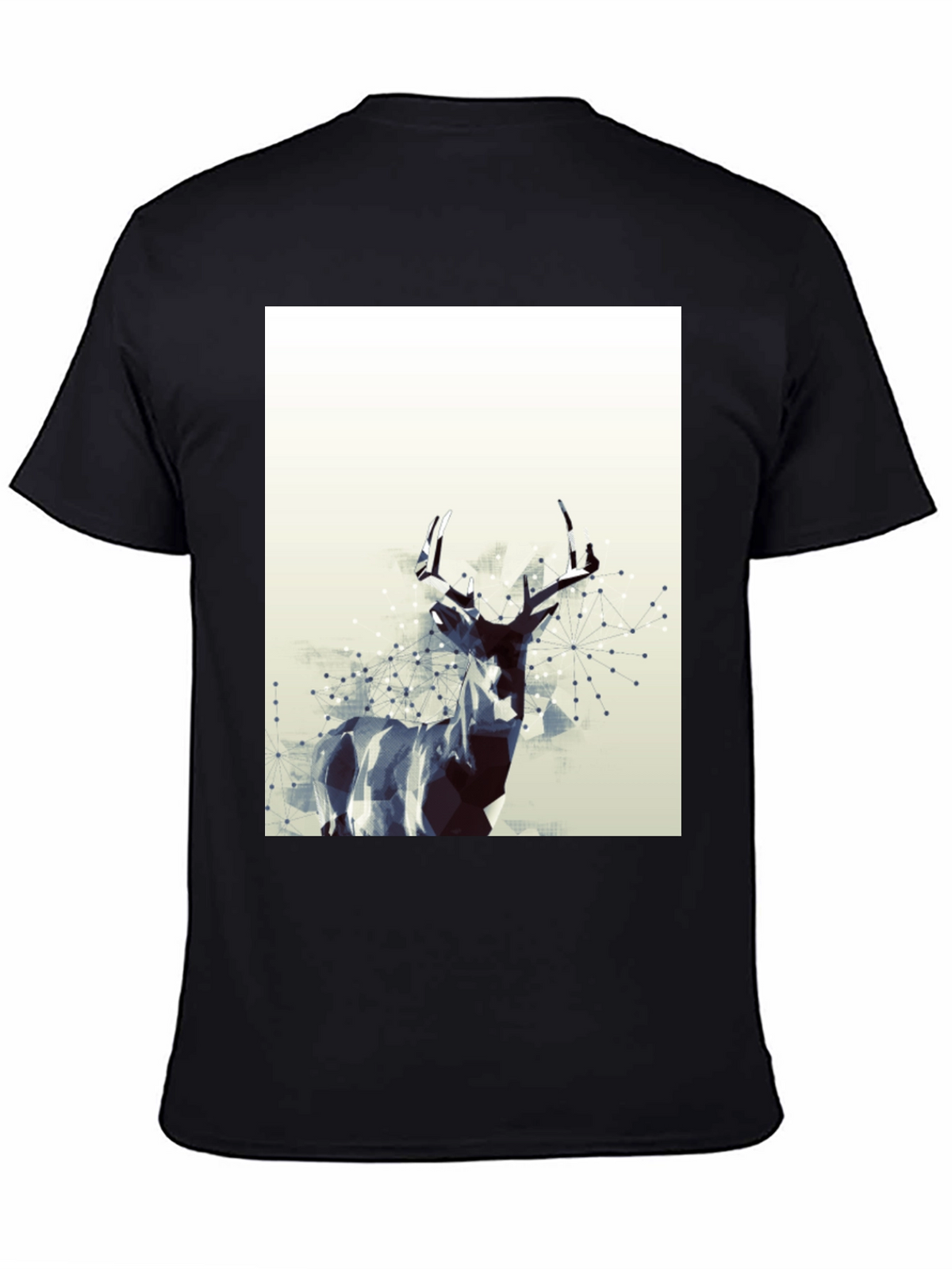 Geometric Deer Graphic T-Shirt - Modern Art Tee
