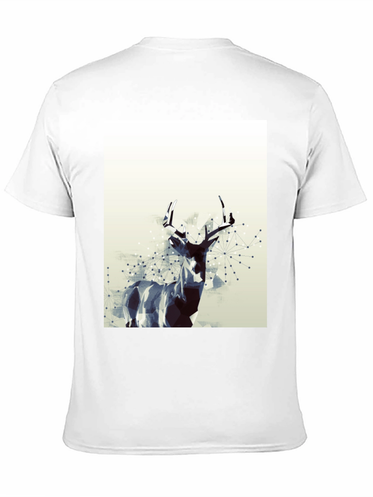 Geometric Deer Graphic T-Shirt - Modern Art Tee