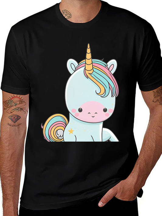 Unicorn Graphic Tee - Mens Black T-Shirt