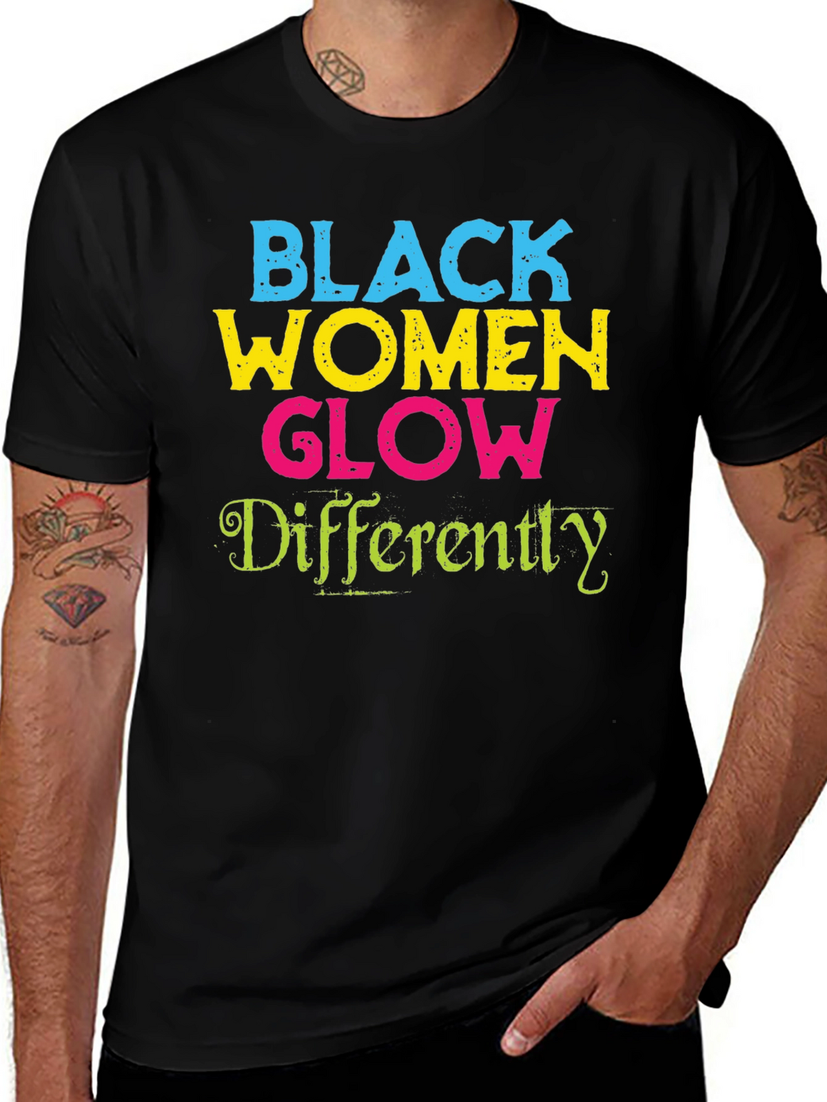 Black Women Glow Differently Graphic Tee