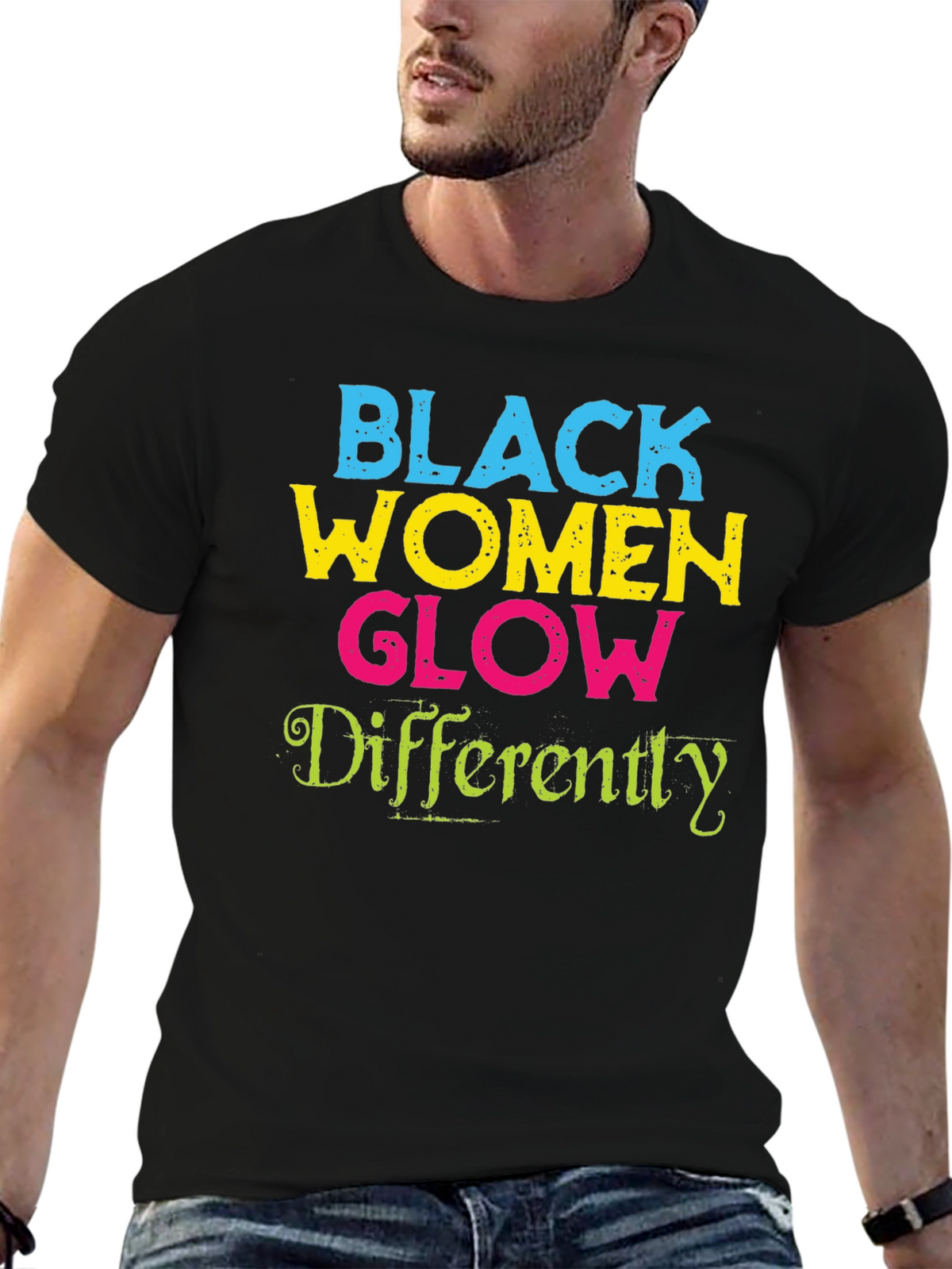 Black Women Glow Differently Graphic Tee
