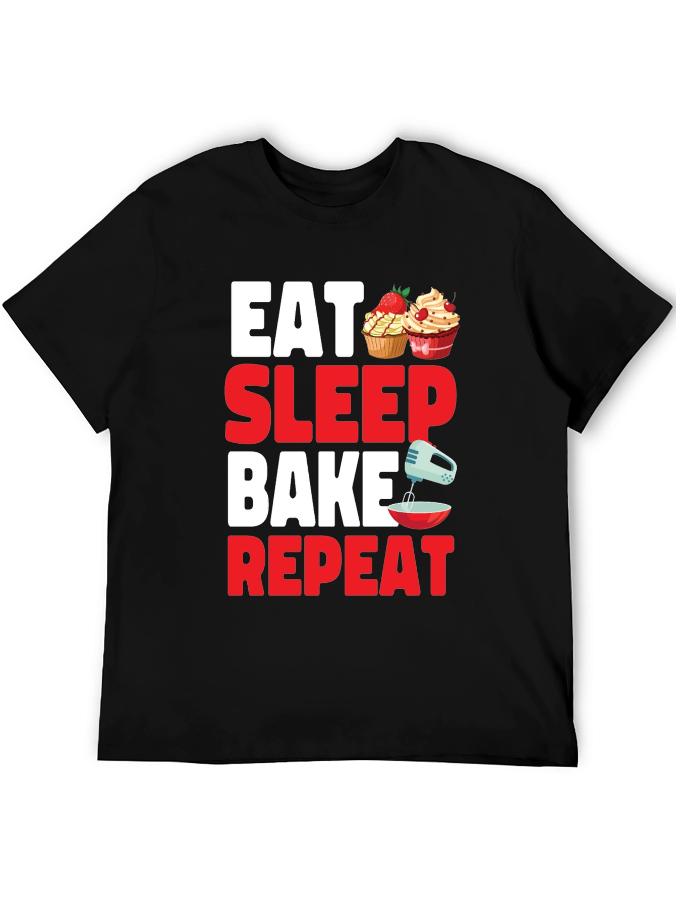 Eat Sleep Bake Repeat Graphic Tee