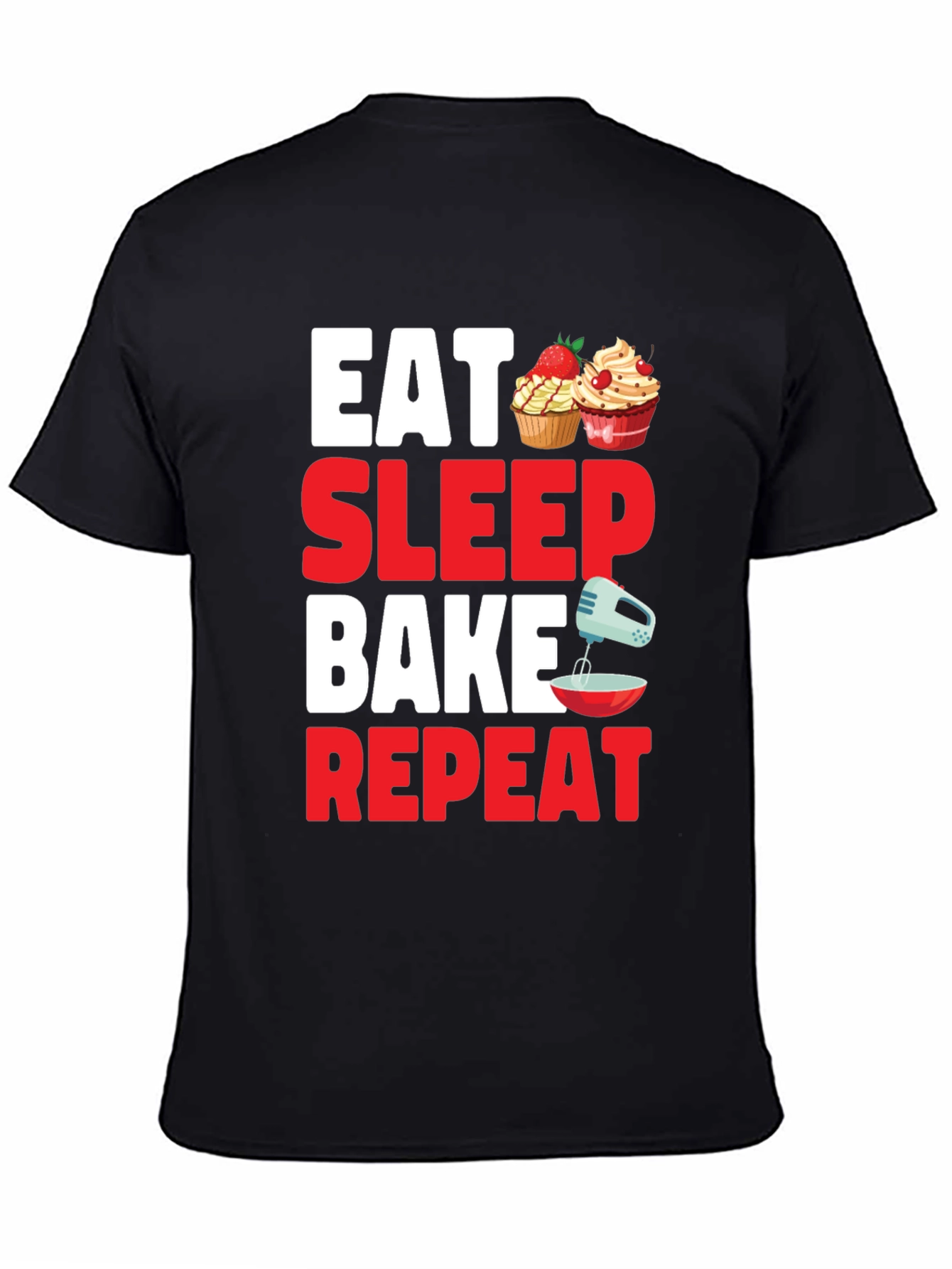 Eat Sleep Bake Repeat Graphic Tee