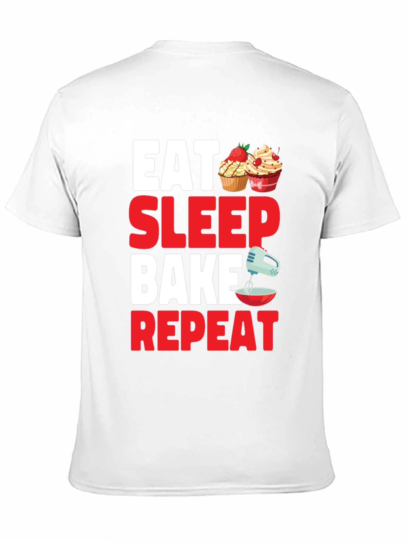Eat Sleep Bake Repeat Graphic Tee