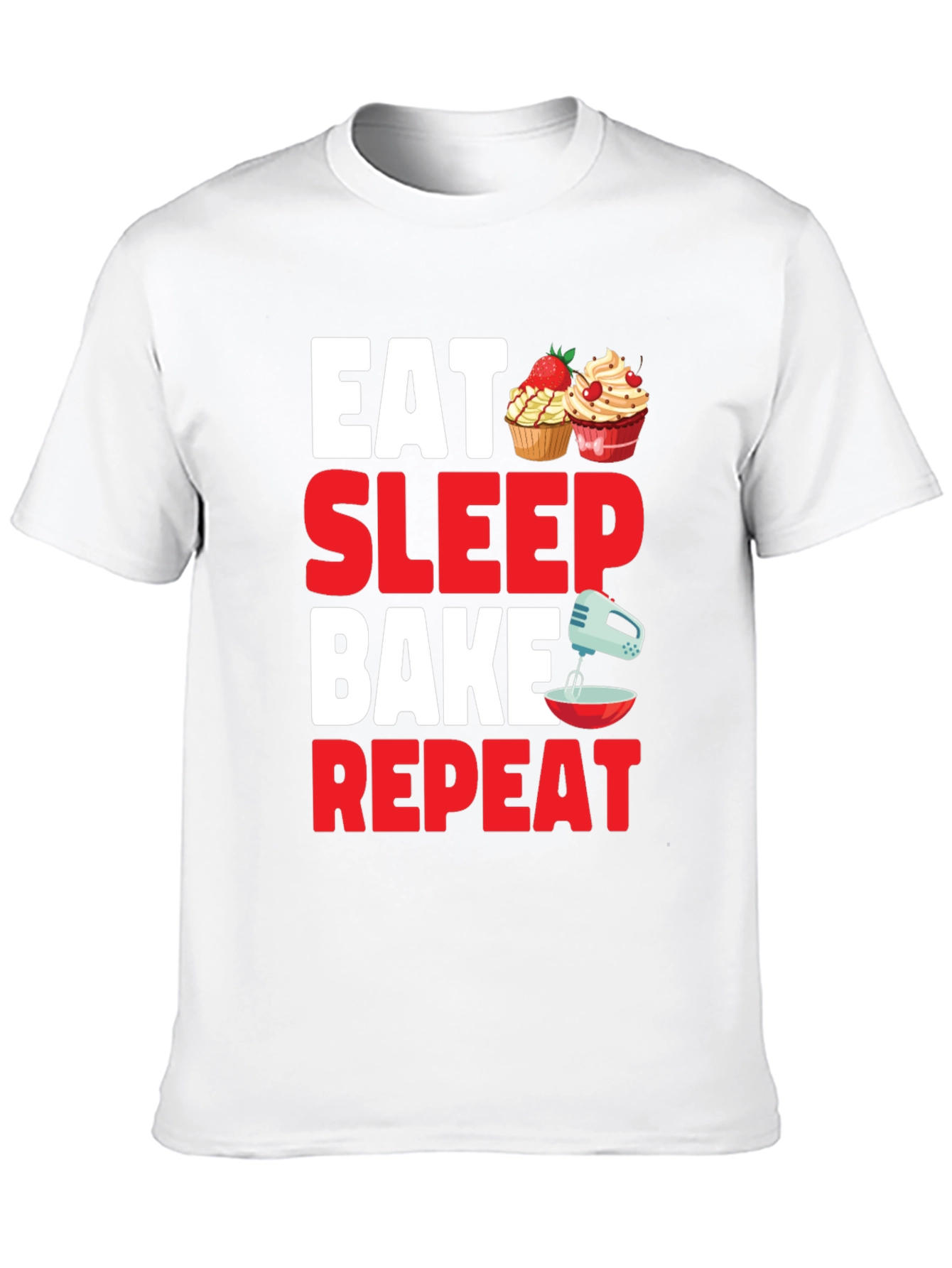 Eat Sleep Bake Repeat Graphic Tee