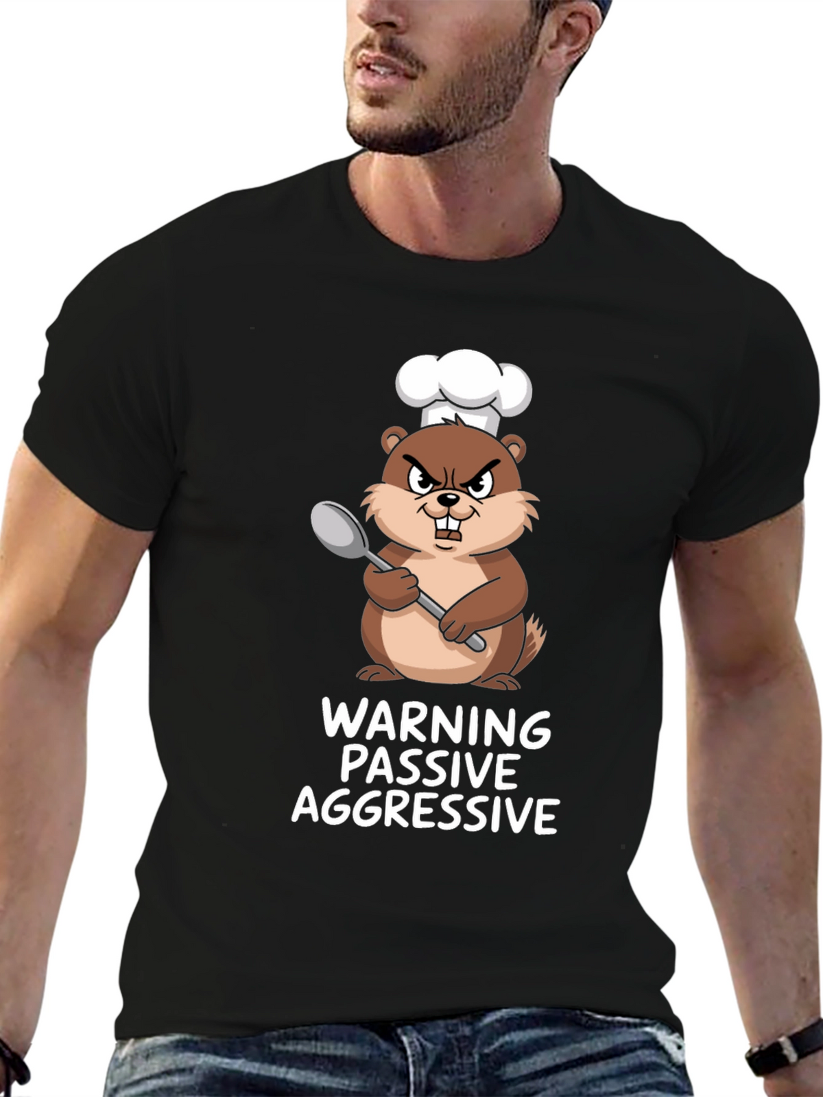 Passive Aggressive Chef Beaver Graphic Tee