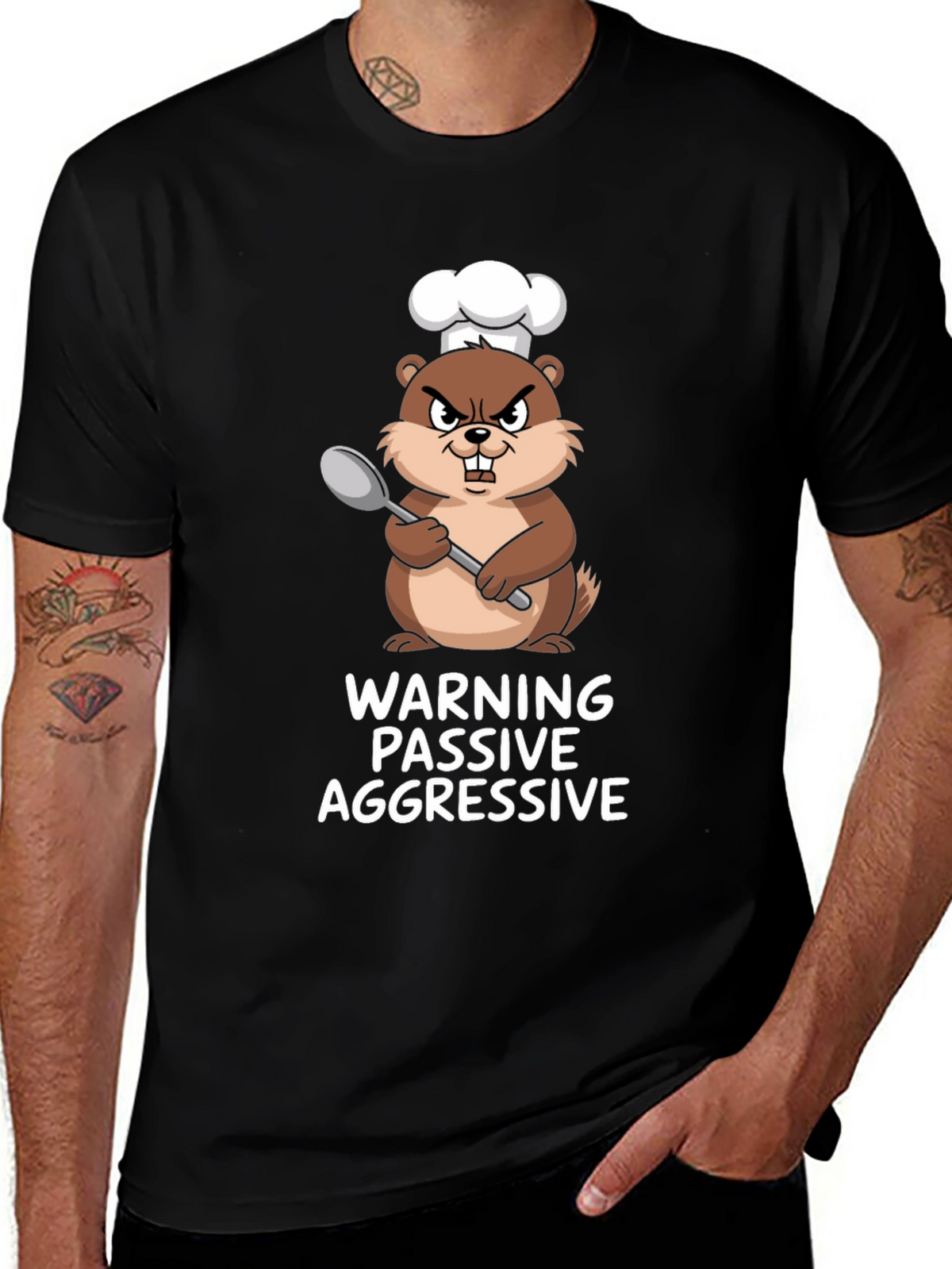 Passive Aggressive Chef Beaver Graphic Tee