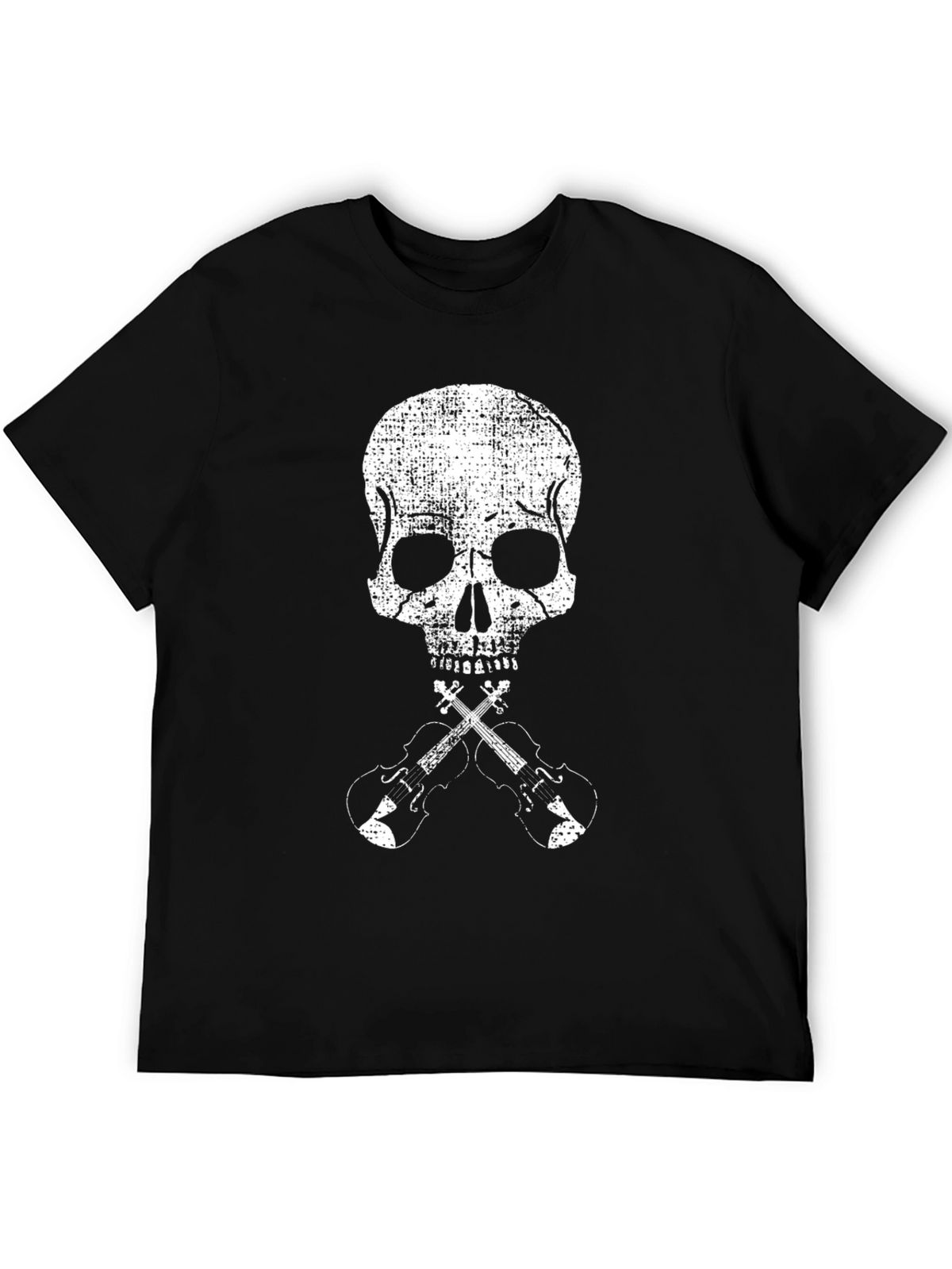 Skull & Crossed Violins Graphic Tee