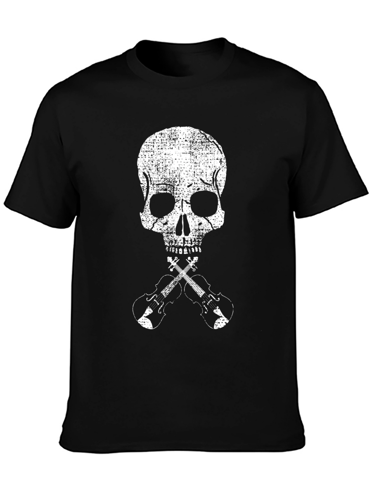 Skull & Crossed Violins Graphic Tee