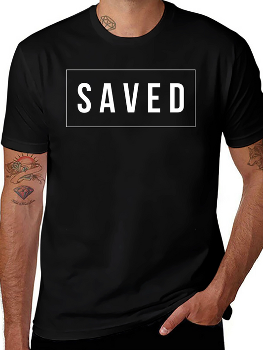 Saved Graphic Tee - Mens Black Short Sleeve T-Shirt