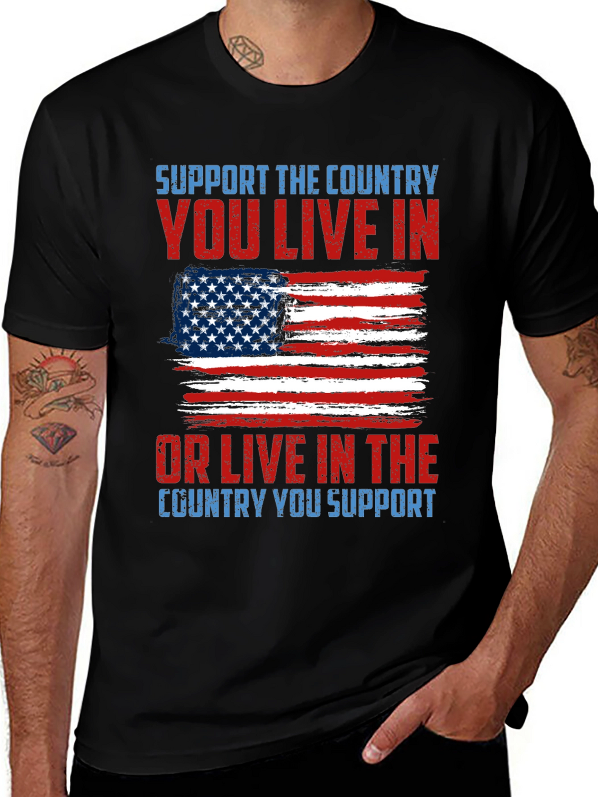 Patriotic T-Shirt - Support Your Country Tee