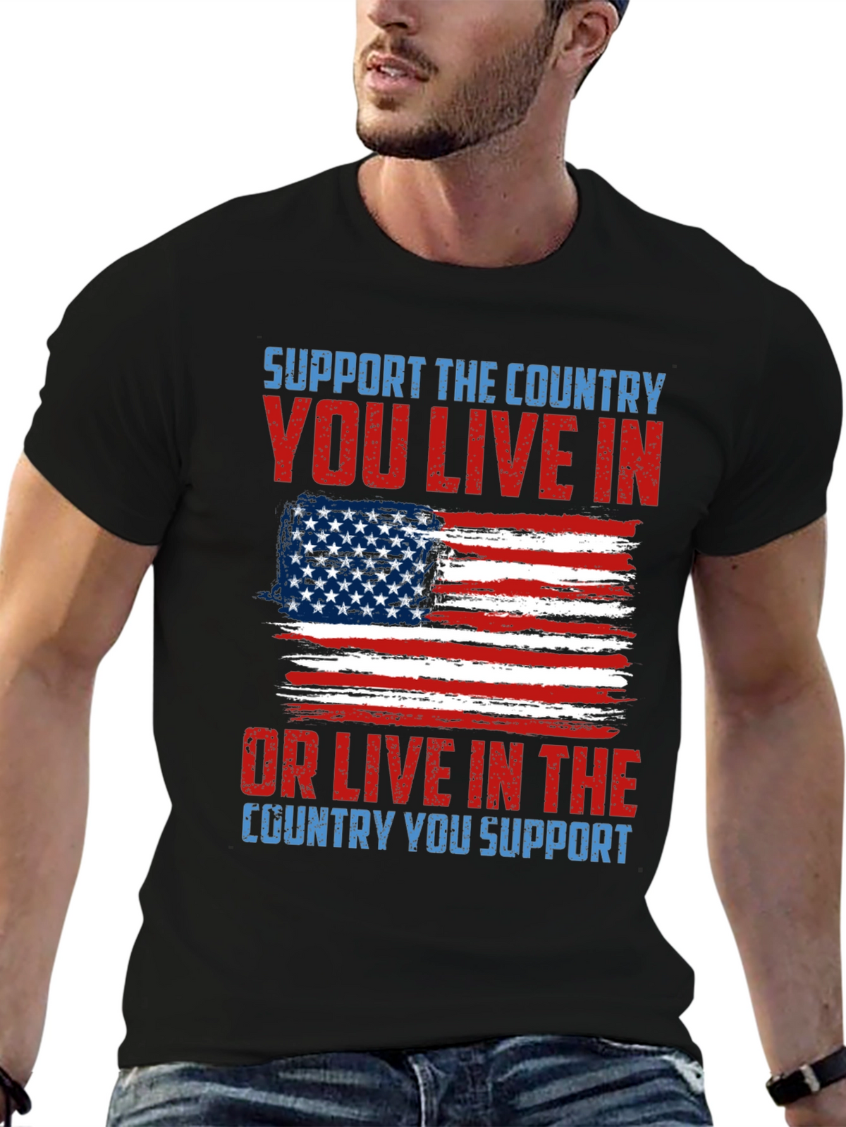 Patriotic T-Shirt - Support Your Country Tee