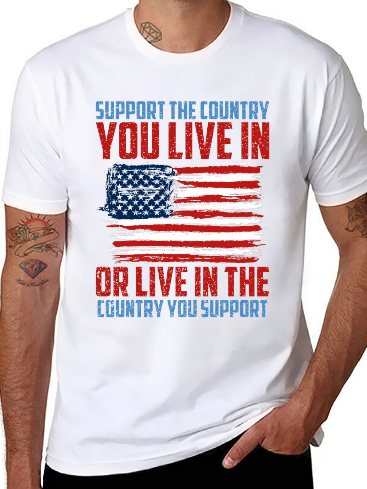 Patriotic T-Shirt - Support Your Country Tee
