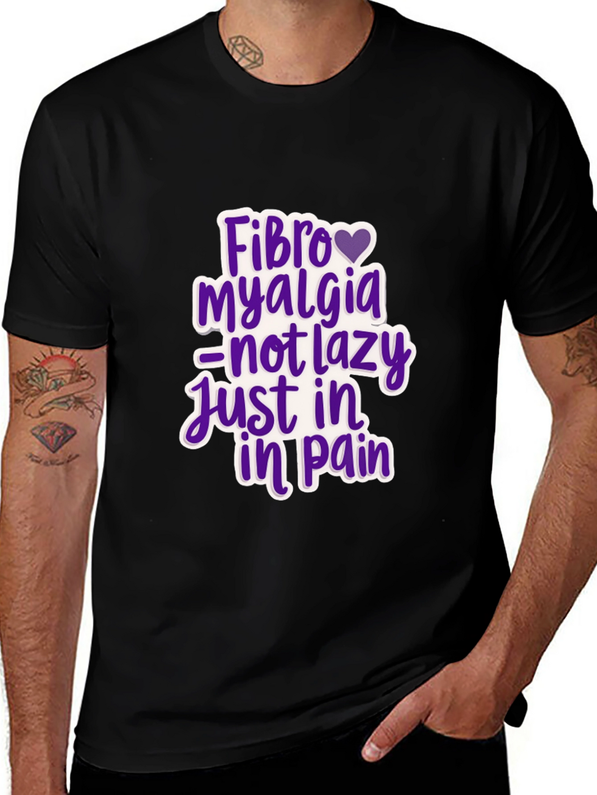 Fibromyalgia Awareness T-Shirt - Not Lazy Just In Pain