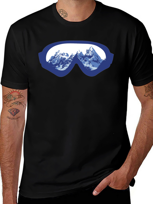 Mountain Goggles Graphic T-Shirt - Black
