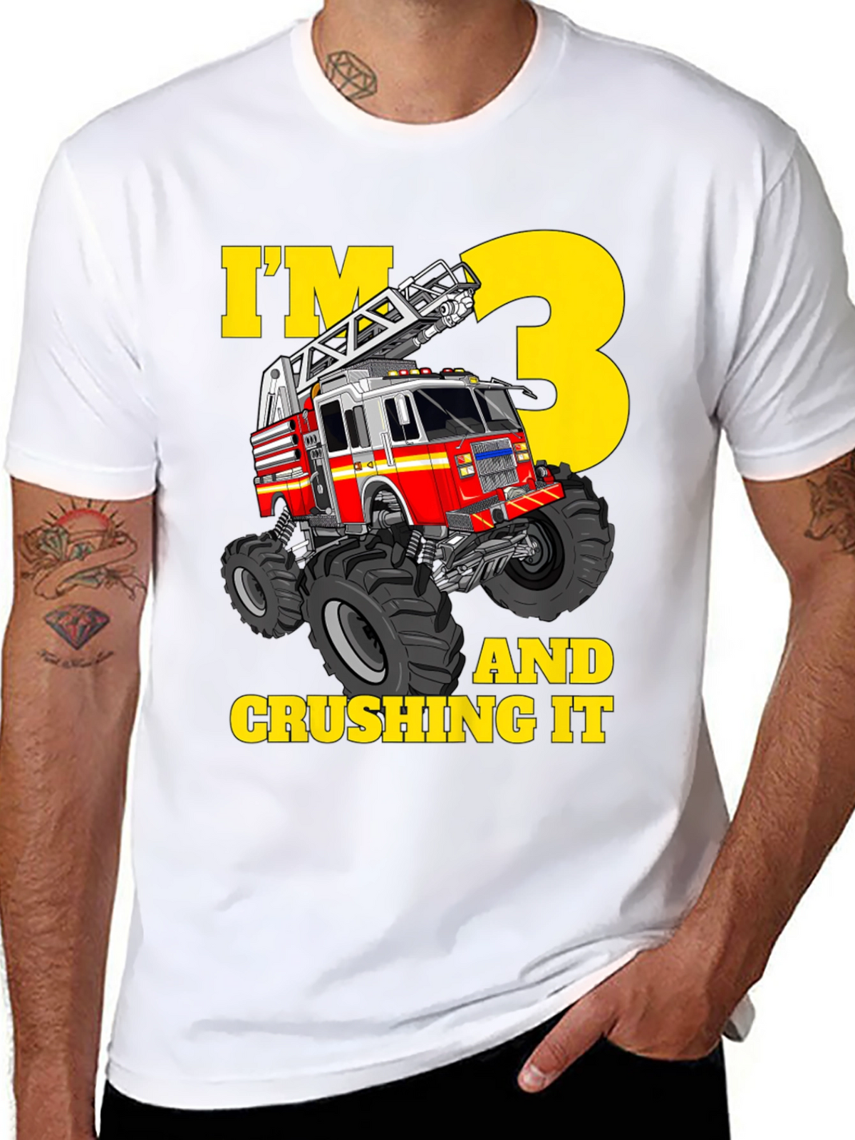 Fire Truck 3rd Birthday T-Shirt