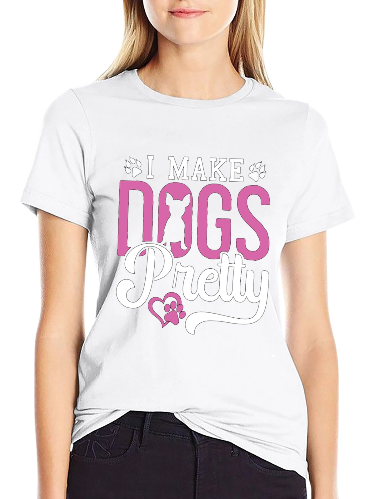 I Make Dogs Pretty Black T-Shirt