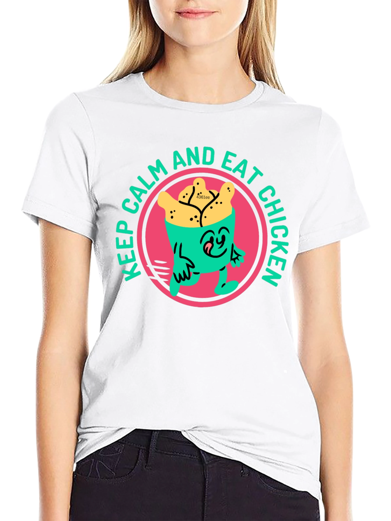 Keep Calm and Eat Chicken T-Shirt Fun Novelty Tee