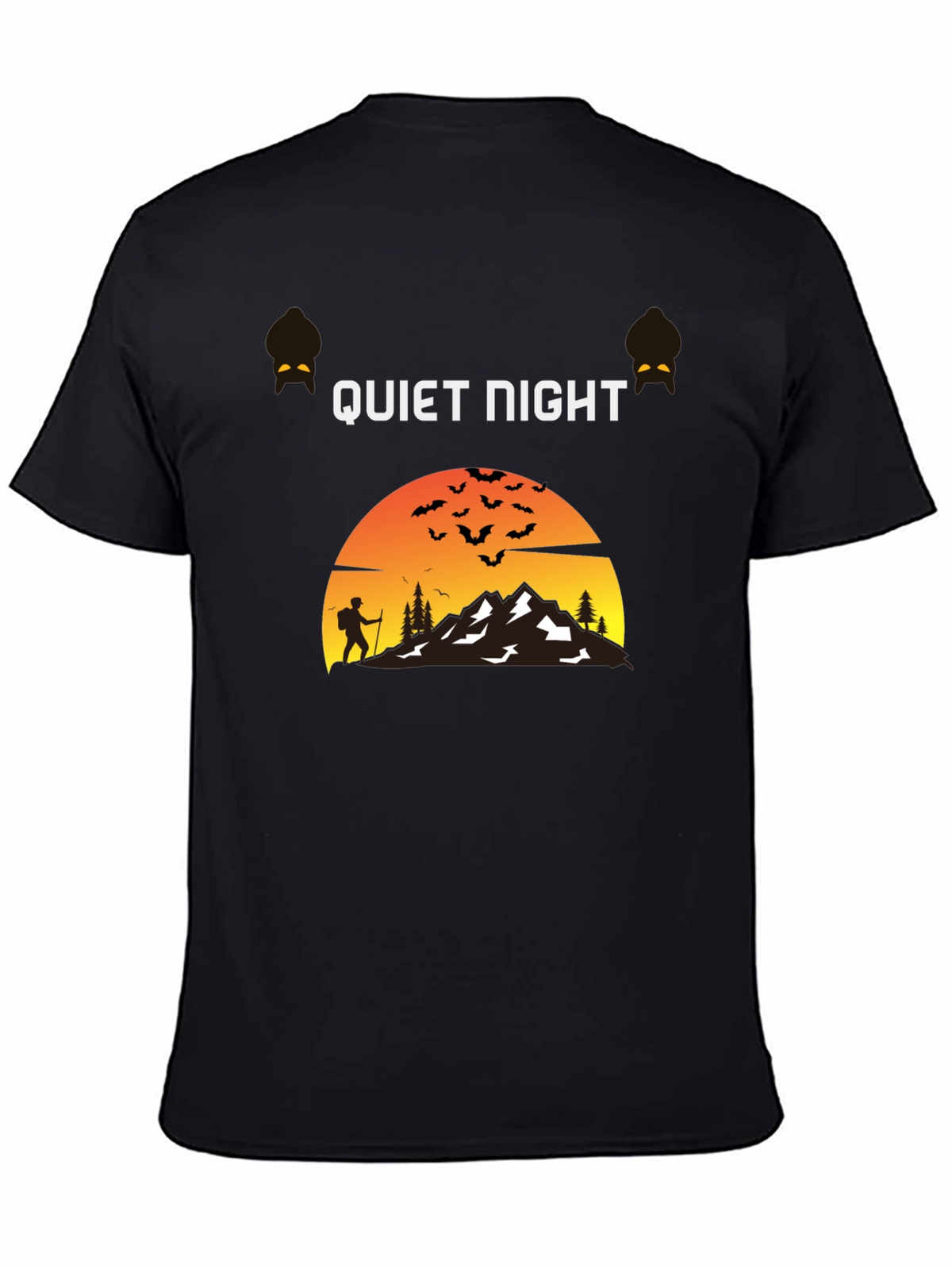 Quiet Night Hiker Mountain Graphic Tee