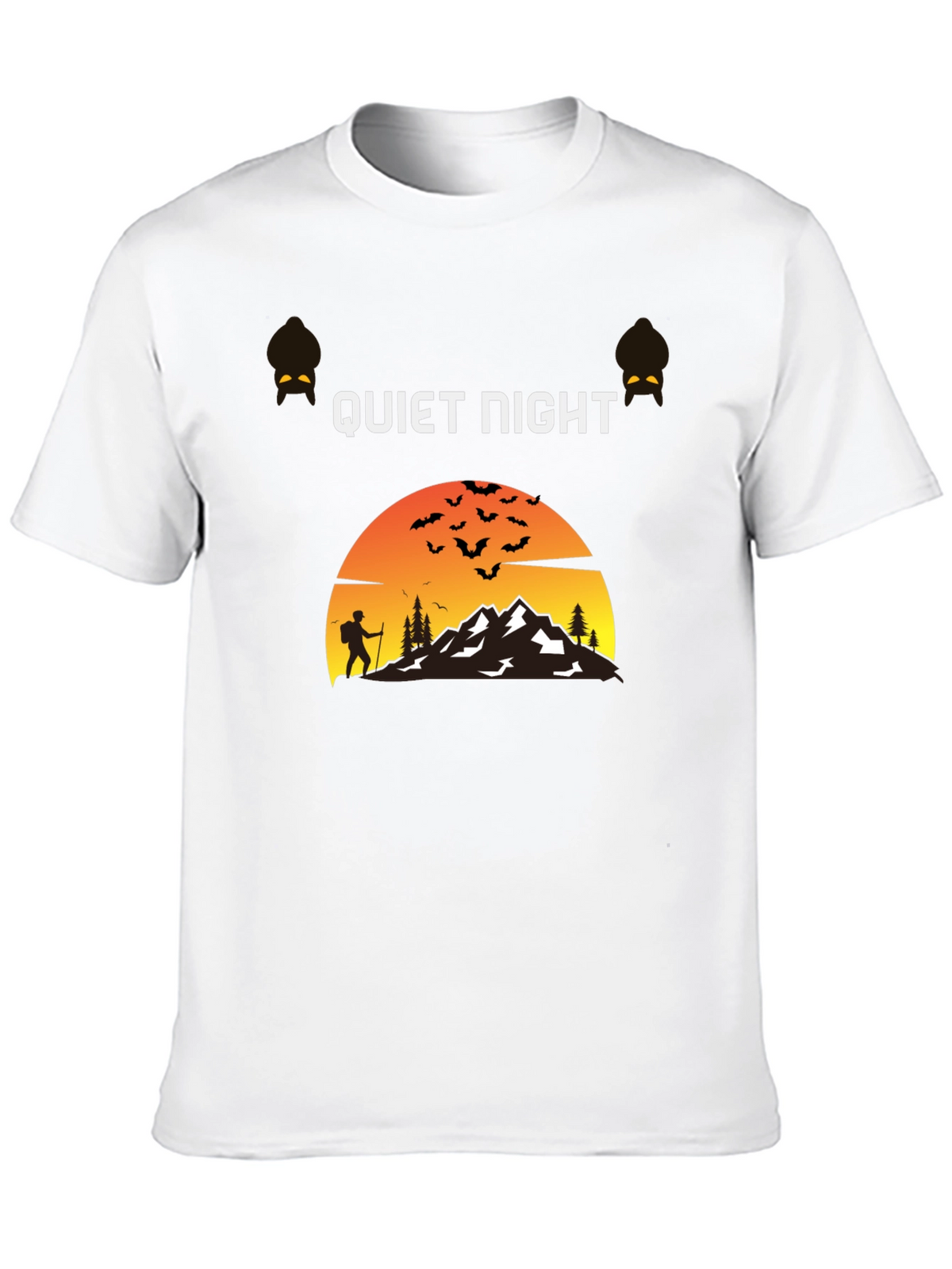 Quiet Night Hiker Mountain Graphic Tee