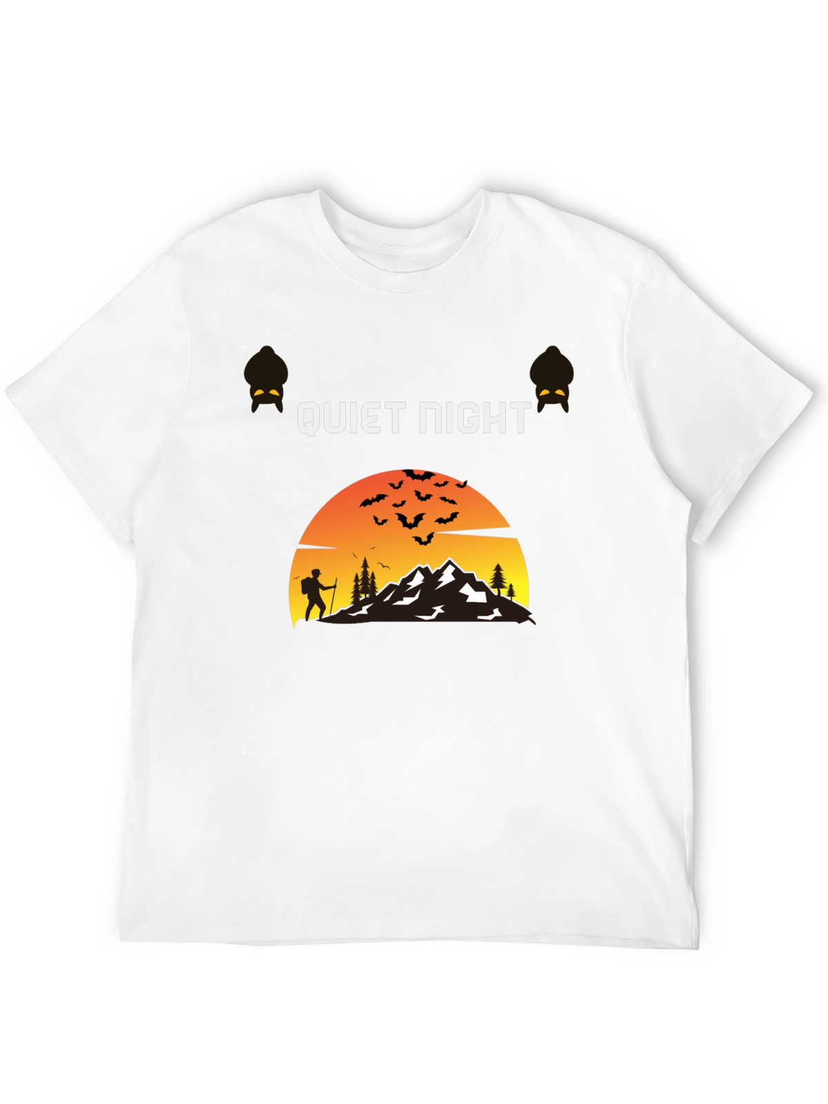 Quiet Night Hiker Mountain Graphic Tee