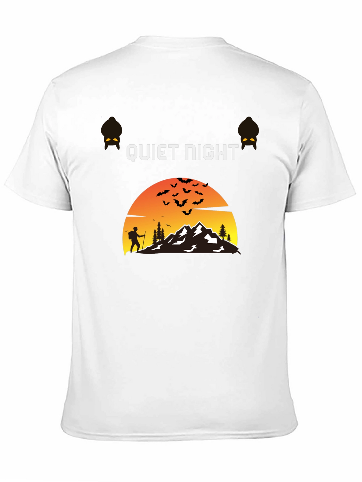 Quiet Night Hiker Mountain Graphic Tee
