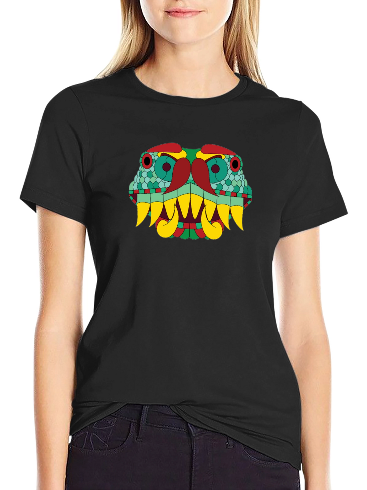 Aztec Serpent Graphic T-Shirt