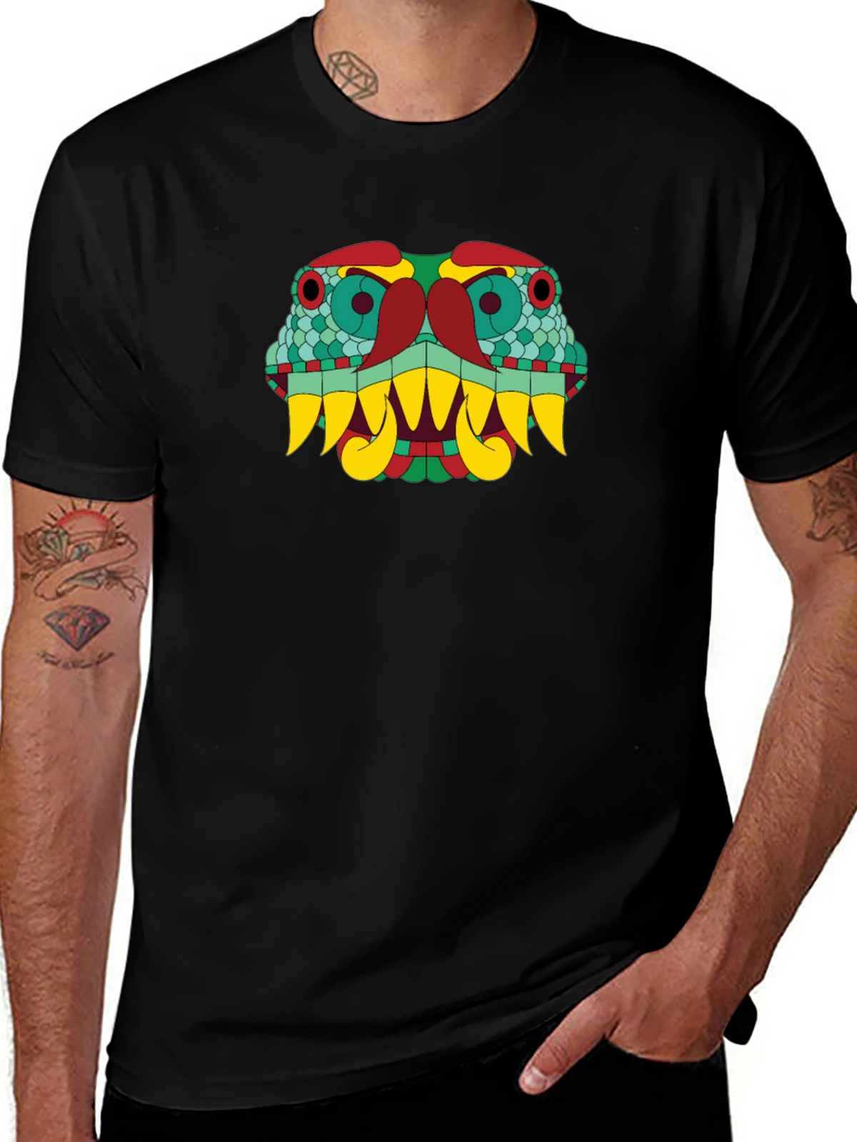 Aztec Serpent Graphic T-Shirt