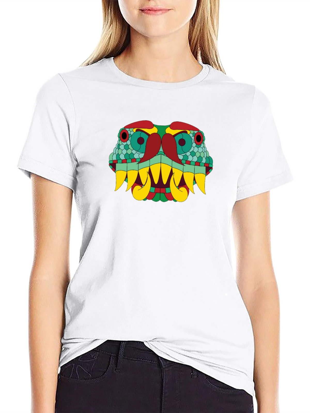 Aztec Serpent Graphic T-Shirt