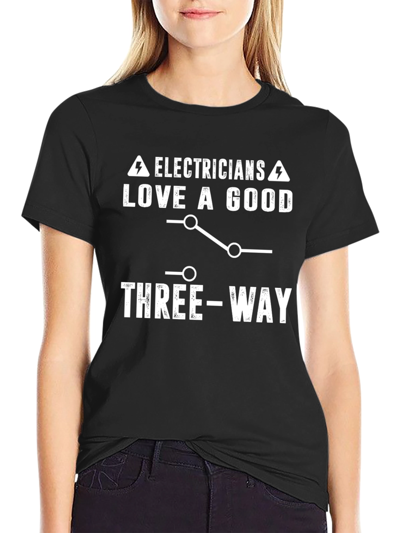 Electrician Three-Way Funny T-Shirt