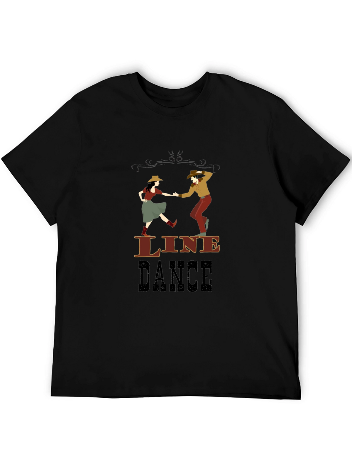 Line Dance Graphic T-Shirt - Western Style Dancing Tee