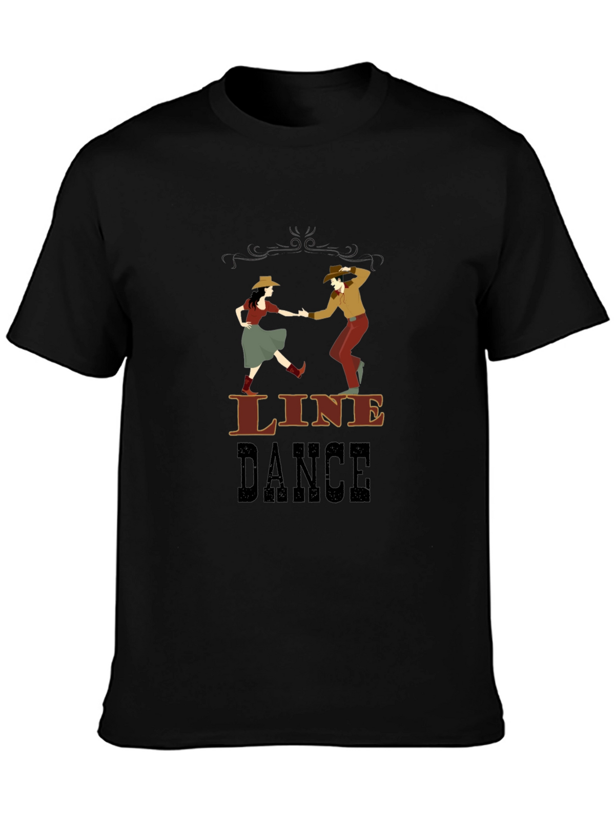 Line Dance Graphic T-Shirt - Western Style Dancing Tee