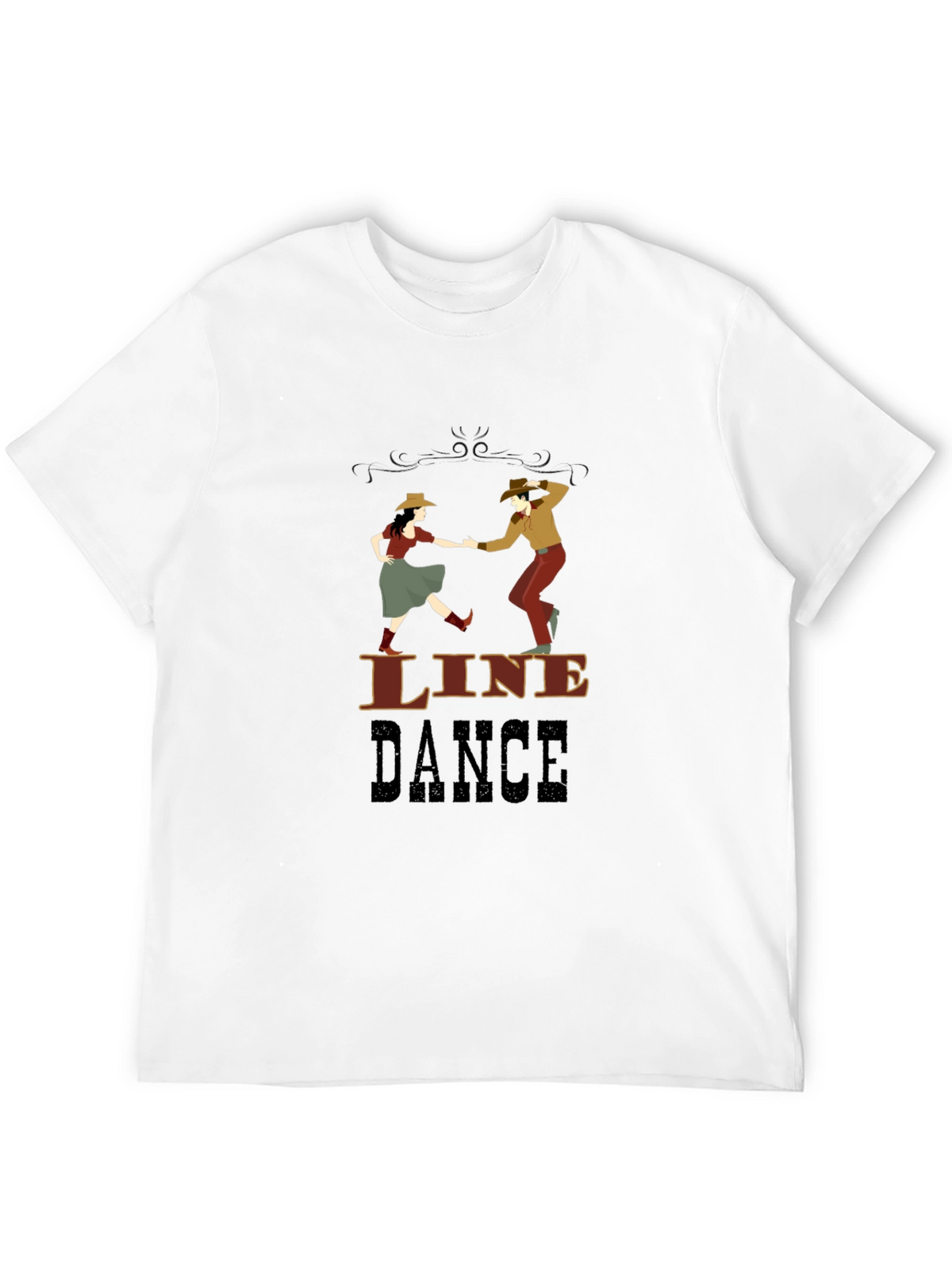 Line Dance Graphic T-Shirt - Western Style Dancing Tee