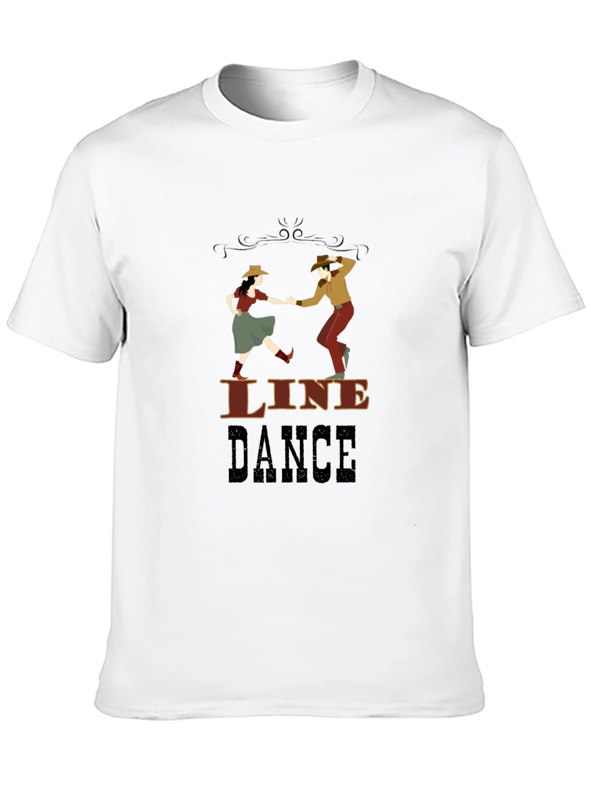 Line Dance Graphic T-Shirt - Western Style Dancing Tee