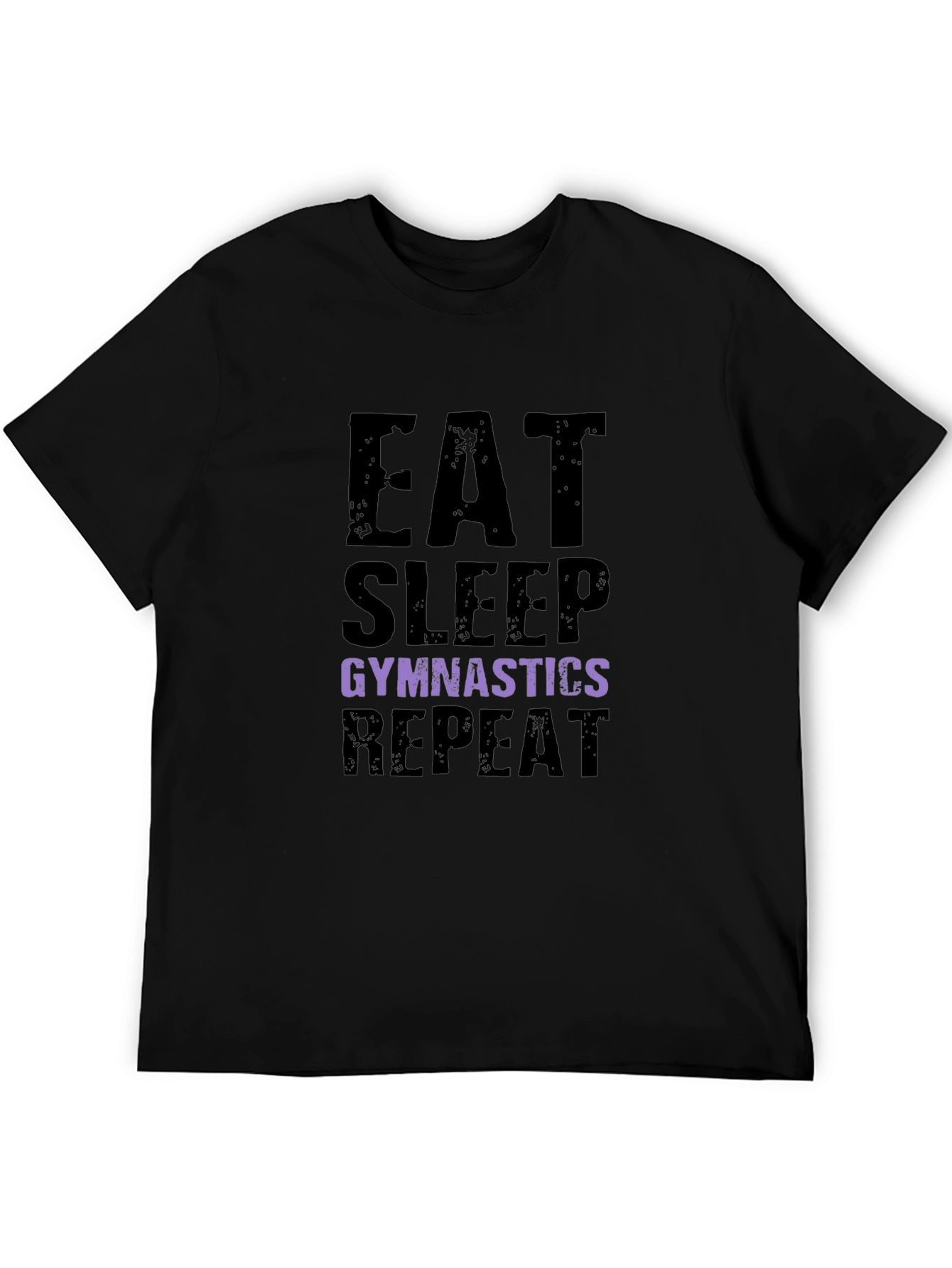 Eat Sleep Gymnastics Repeat Black T-Shirt