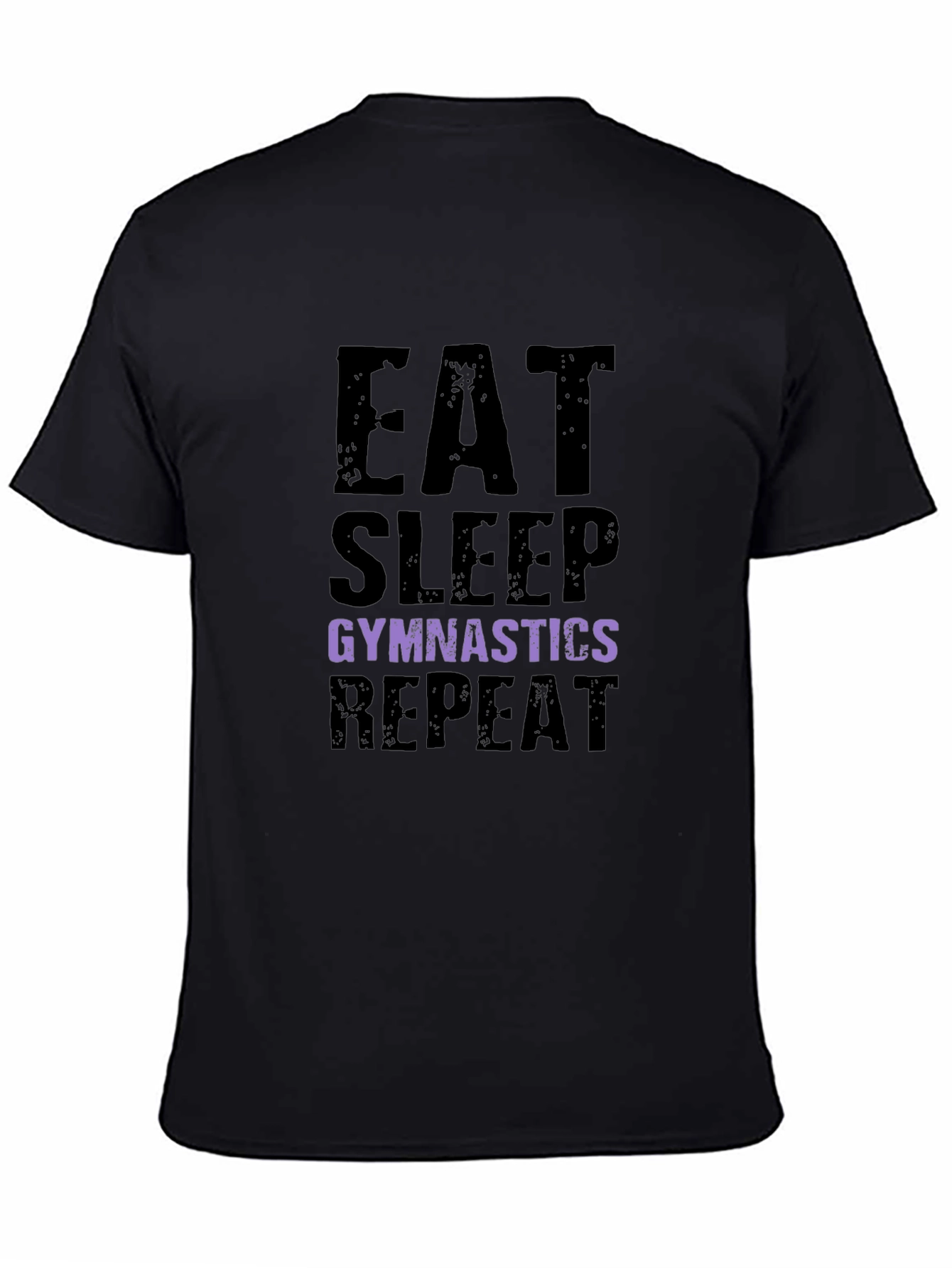 Eat Sleep Gymnastics Repeat Black T-Shirt